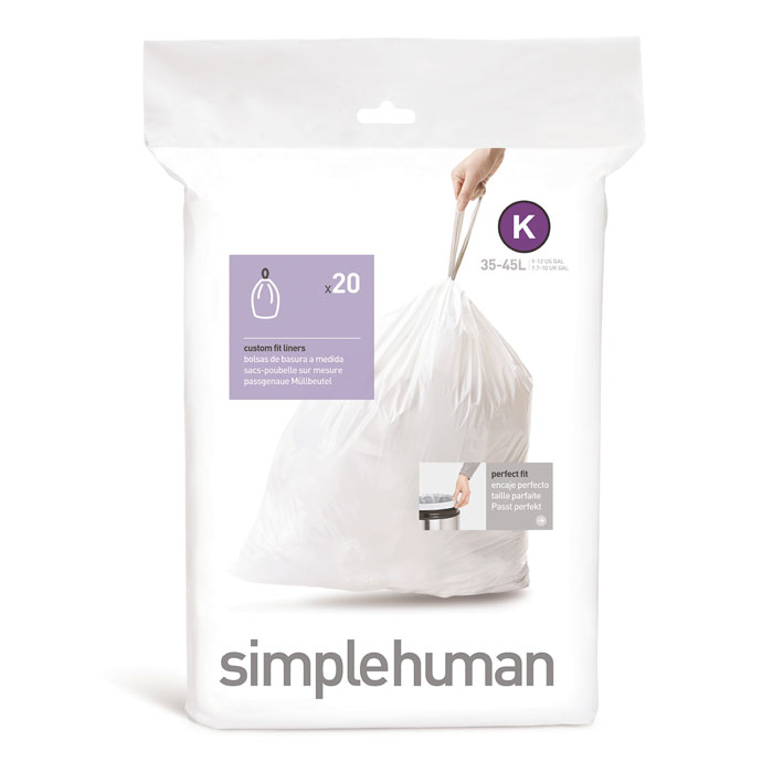 レクタンギュラ―ステップダストボックス45L(プラスチック) | simplehuman | 使いやすい専用ごみ袋