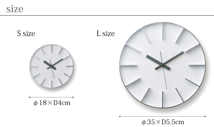 Edge Clock | エッジクロック | サイズ