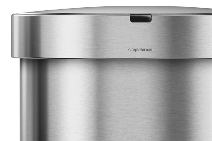 セミラウンドセンサーダストボックス45L | simplehuman | 手垢や汚れが付きにくい加工の表面