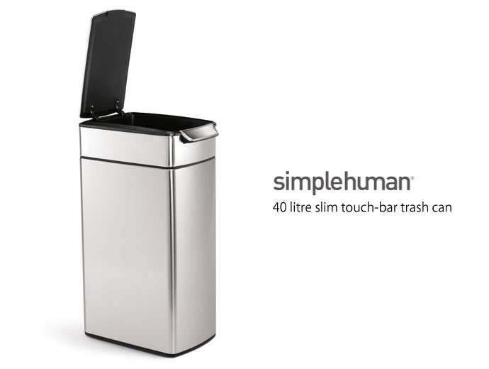 simplehuman スリムタッチバーダストボックス40L