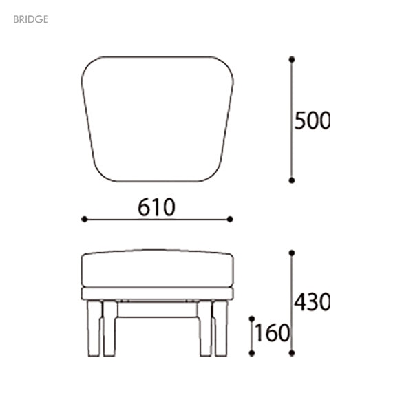 新品レンタル | BRIDGE OTTOMAN